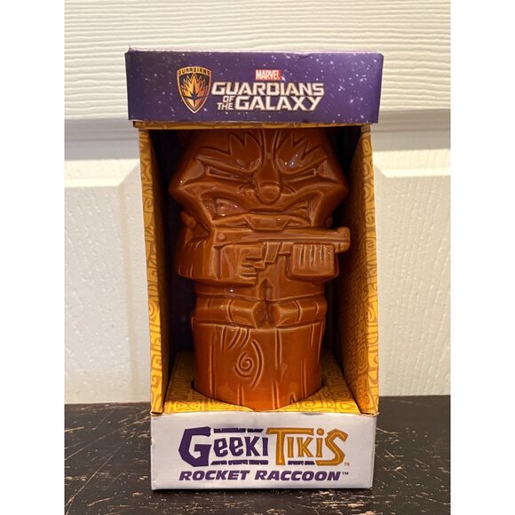 Marvel Guardians Of The Galaxy Geeki Tikis Brown Rocket Raccoon Ceramic Tiki Mug - Picture 1 of 6